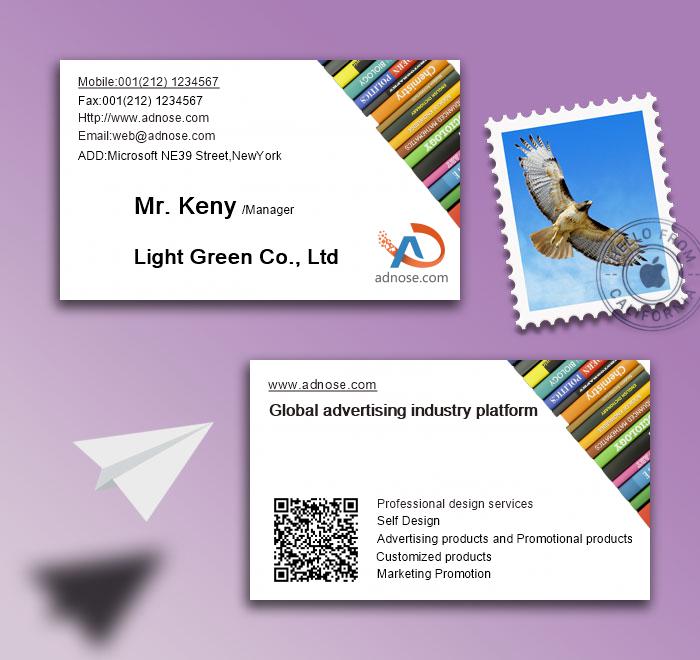 Simple style colorful books art business card2