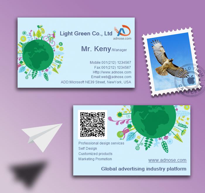 Light blue lovely earth enviro<em></em>nmental protection card2
