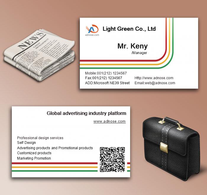 White bottom simple three color line card6