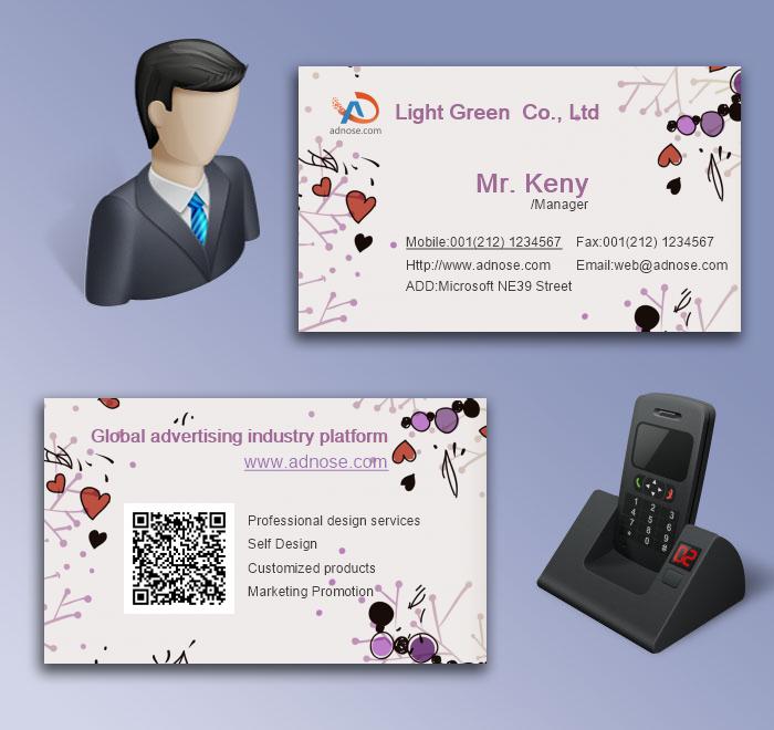 Lavender perso<em></em>nality heart shaped decoration business card5