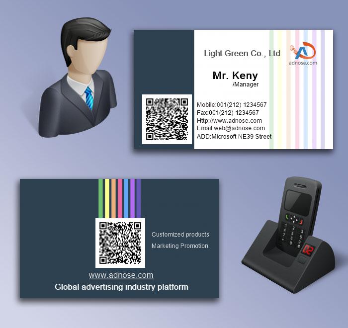 Simple colour line business card5