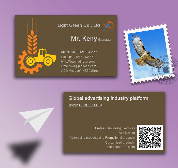 Simple deep gray business card2