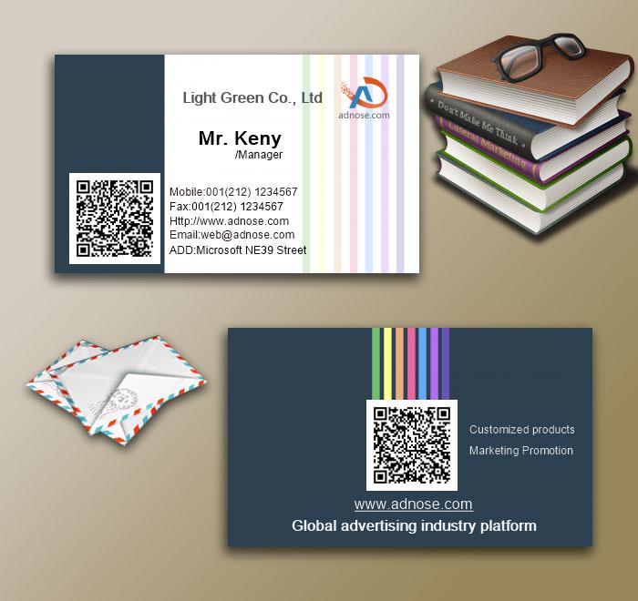 Simple colour line business card3