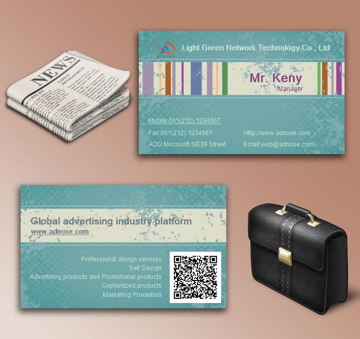 Black green simple business card6