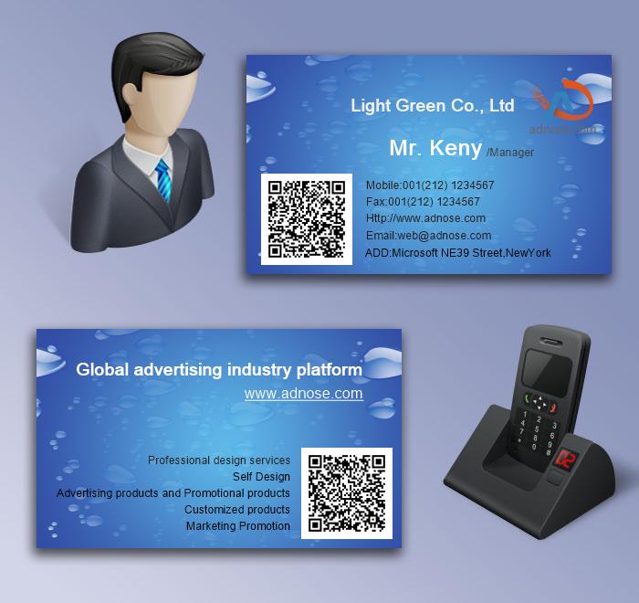 Crystal blue water droplets business card5