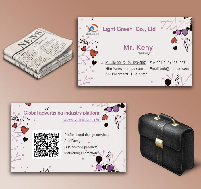 Lavender perso<em></em>nality heart shaped decoration business card6