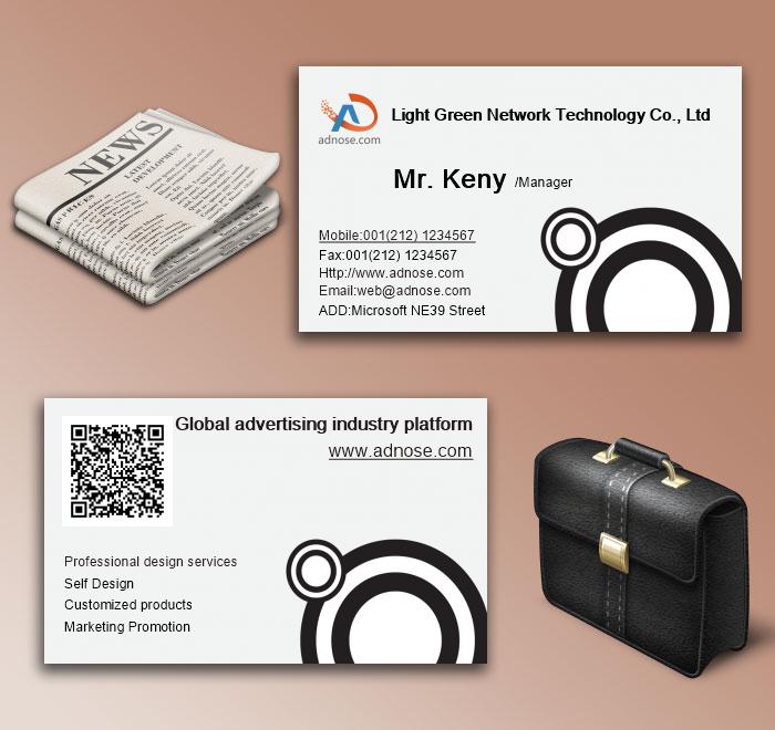 Simple circle white bottom business card6