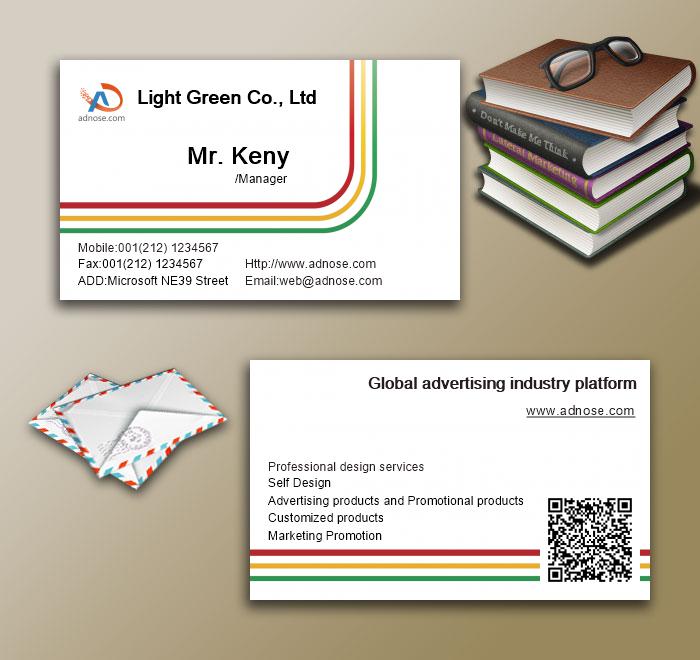 White bottom simple three color line card3