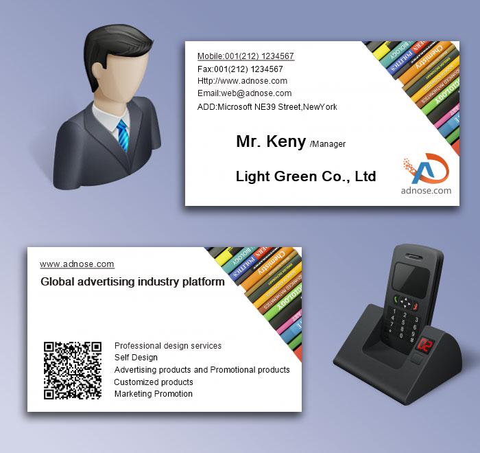Simple style colorful books art business card5