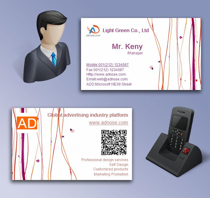 Abstract purple line gradient business card5