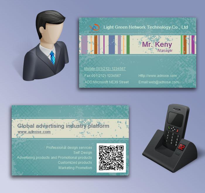 Black green simple business card5