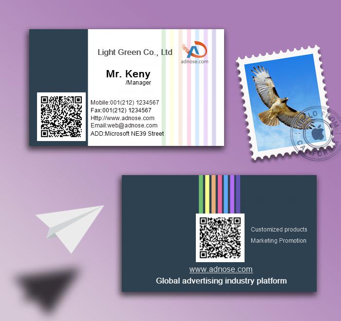 Simple colour line business card2