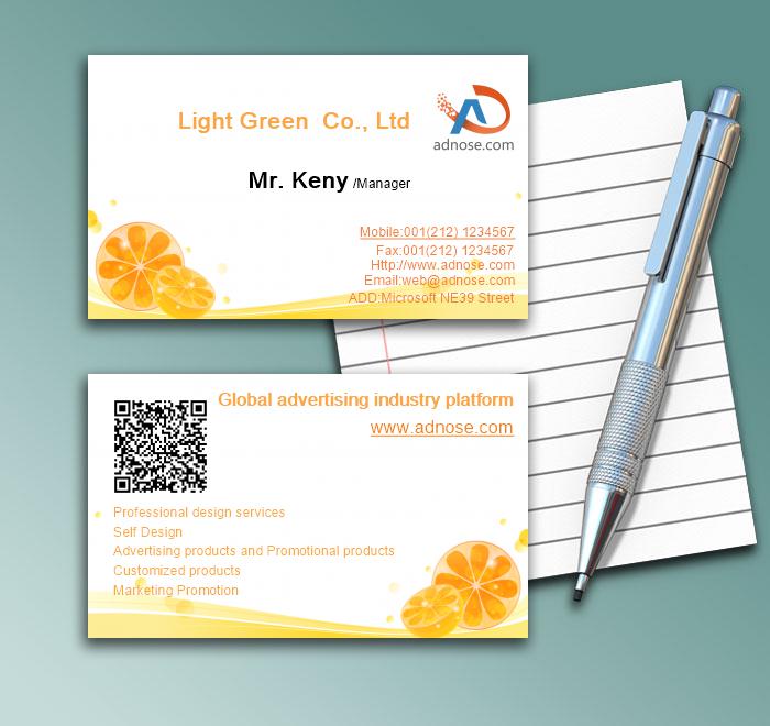 Orange curve orange fruit wholesale business card1