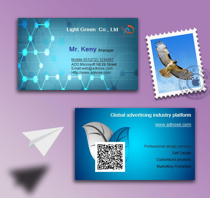 Blue biological medicine business card2