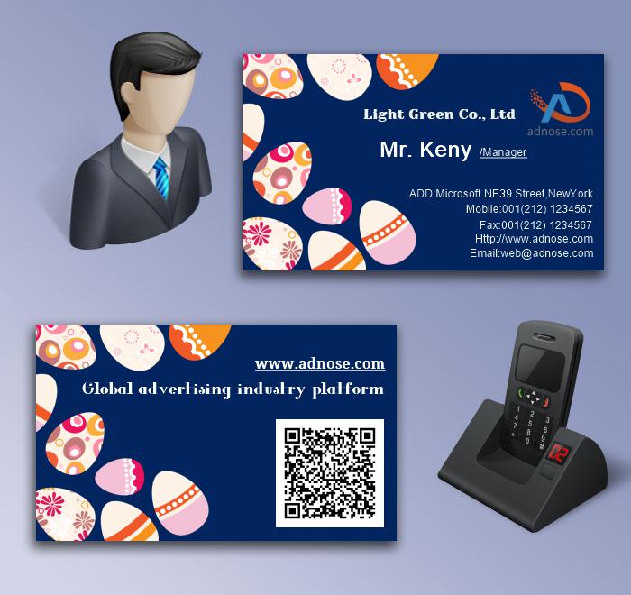 Creative type colored eggs art business card5