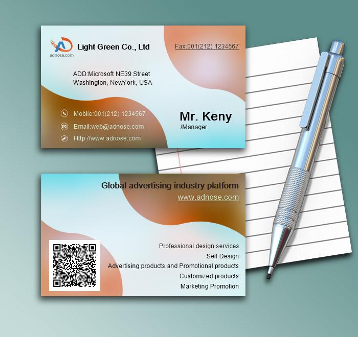 Brown edge blue bottom business card1