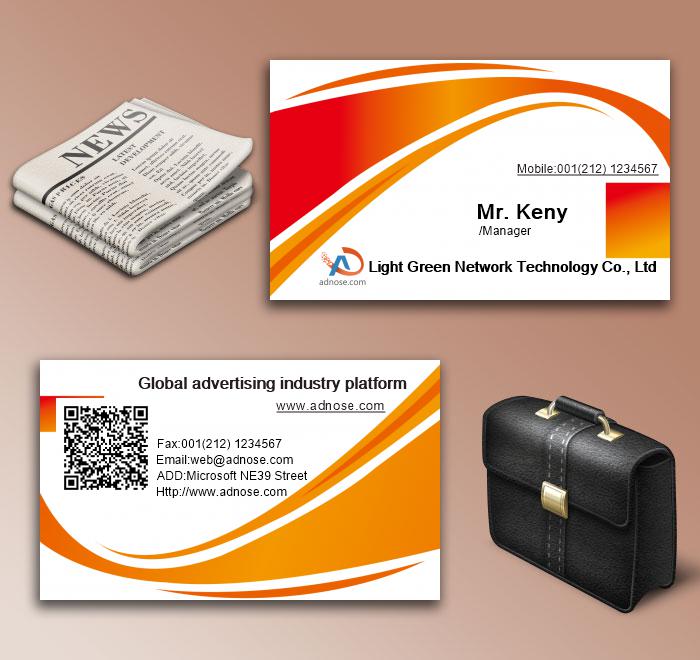 Orange ribbon business cards6