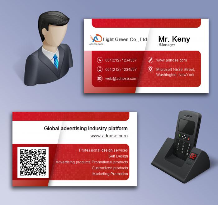 Red creases business card5