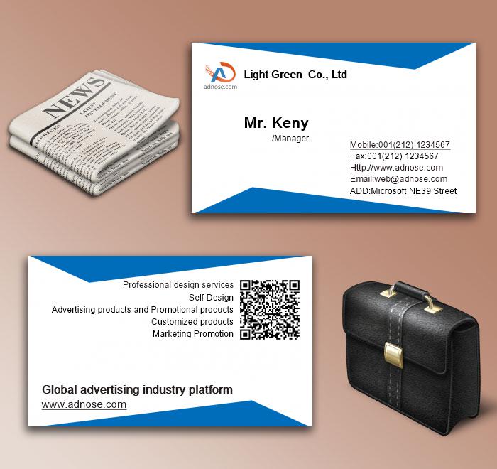 White bottom blue edge business card6
