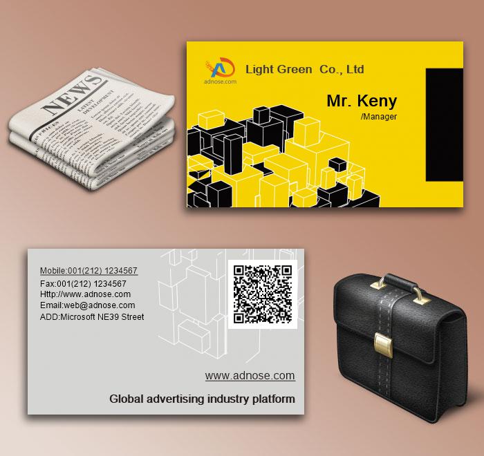 Black yellow geometry budsiness card6