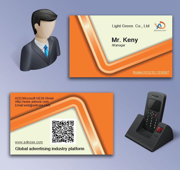 Declining right angle business card5