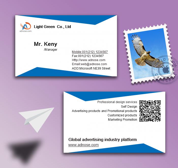 White bottom blue edge business card2