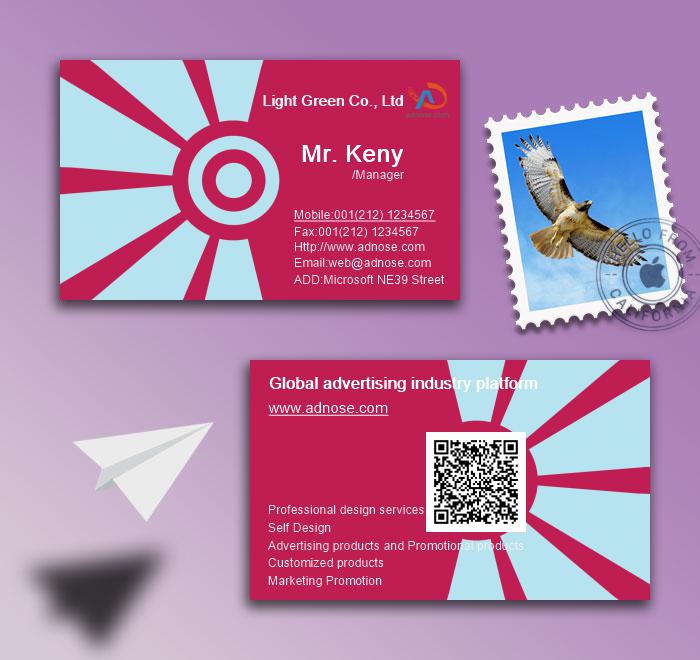 Rose red  business card2