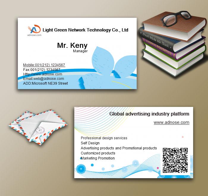 Blue and white business card3