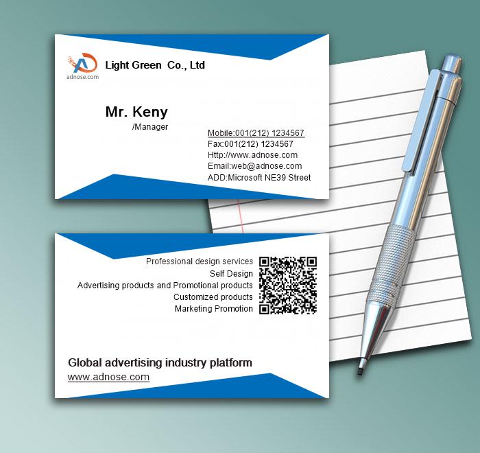 White bottom blue edge business card1