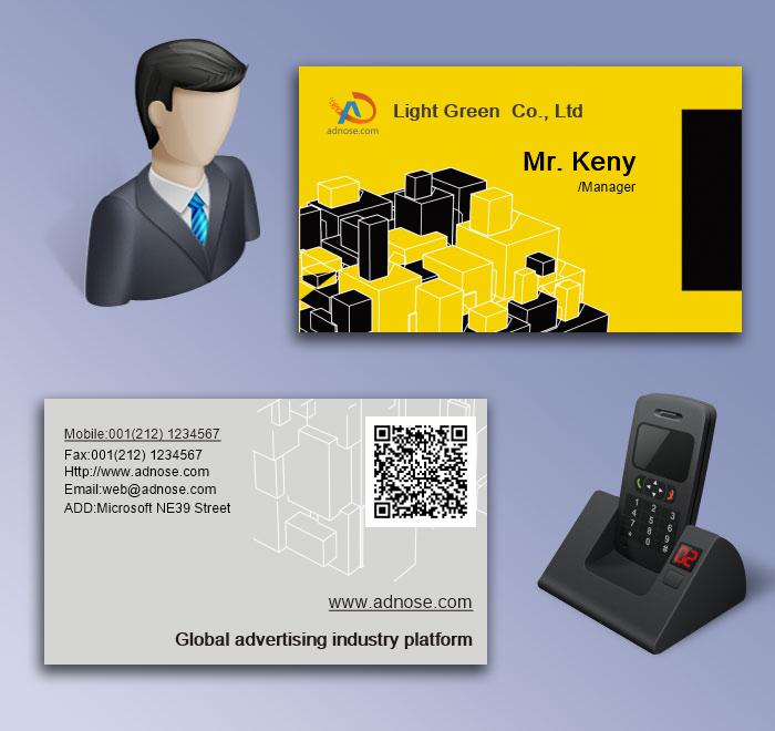 Black yellow geometry budsiness card5