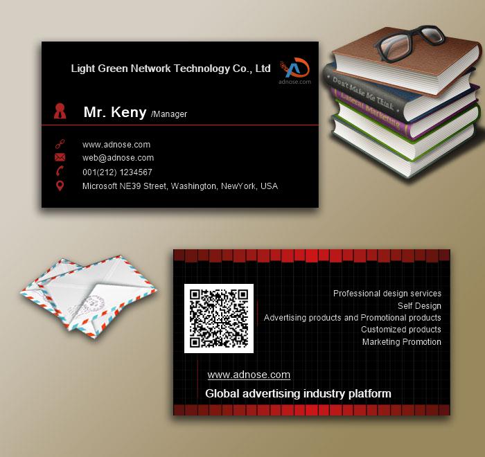Black fashion business card3