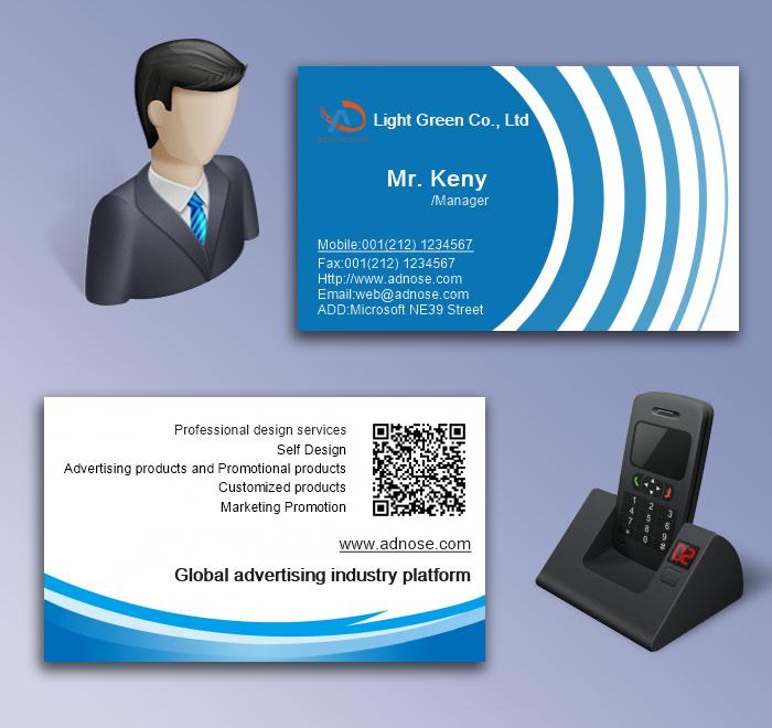 Blue ripple business card5