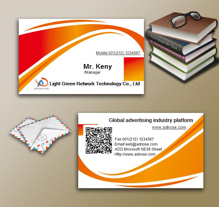 Orange ribbon business cards3