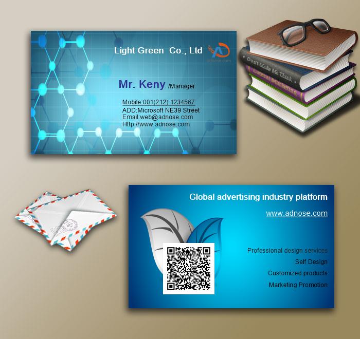 Blue biological medicine business card3