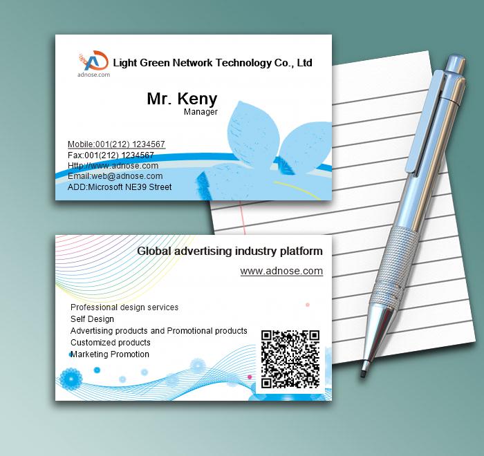 Blue and white business card1