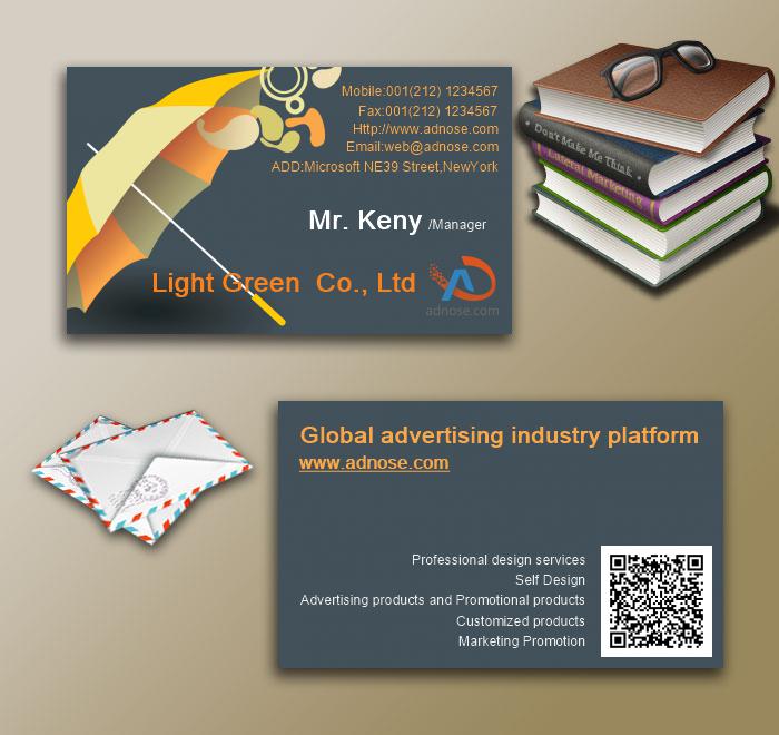 Paradise umbrella yellow business card3