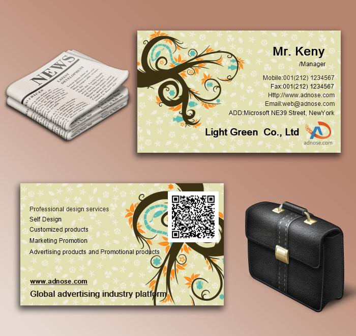 Light yellow painted small tree art business card6