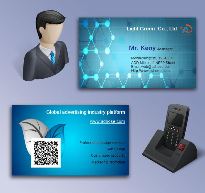 Blue biological medicine business card5