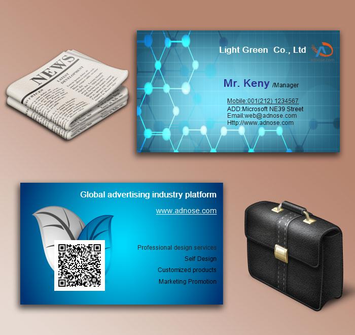 Blue biological medicine business card6