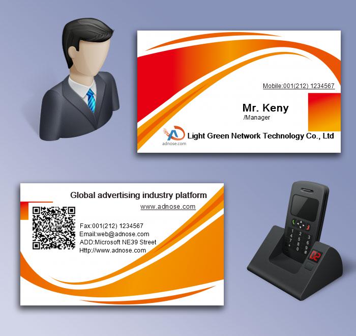 Orange ribbon business cards5