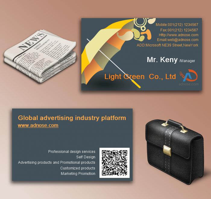 Paradise umbrella yellow business card6