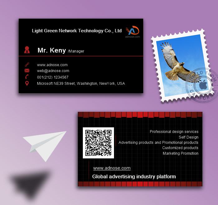 Black fashion business card2