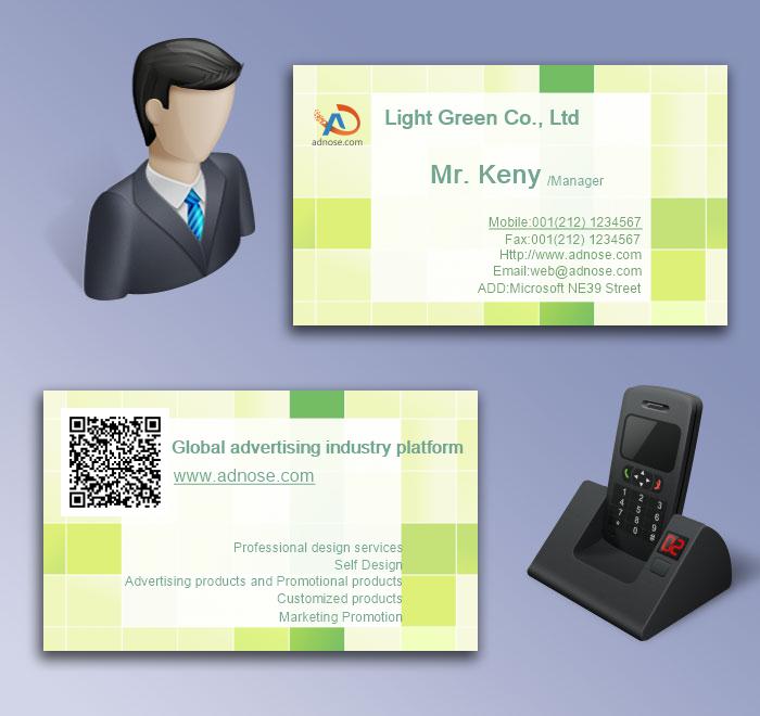 Fashion type dream green business card5