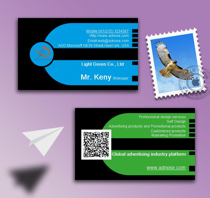Blue and black business card2