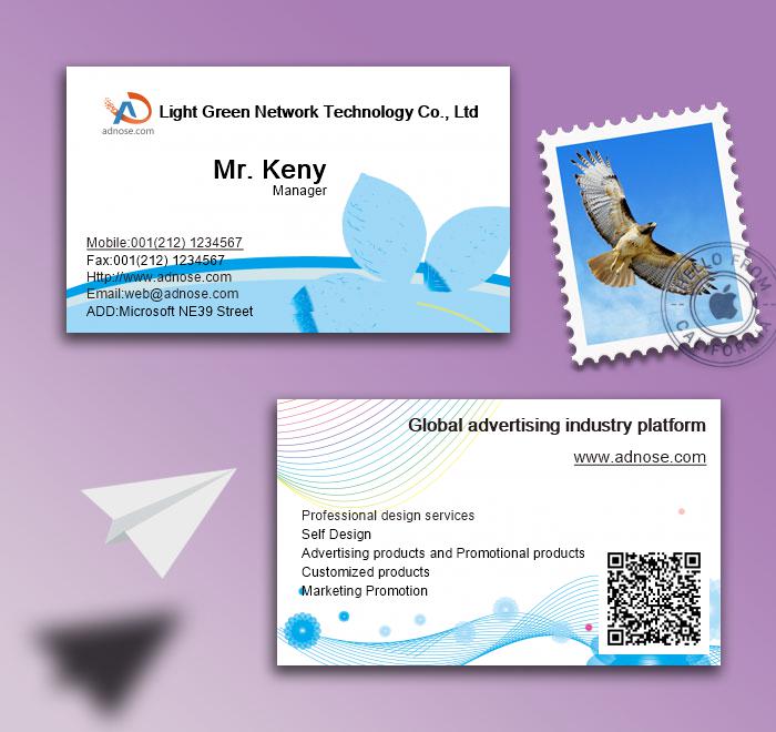 Blue and white business card2