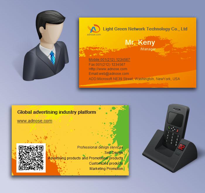 Orange paint splash business card5