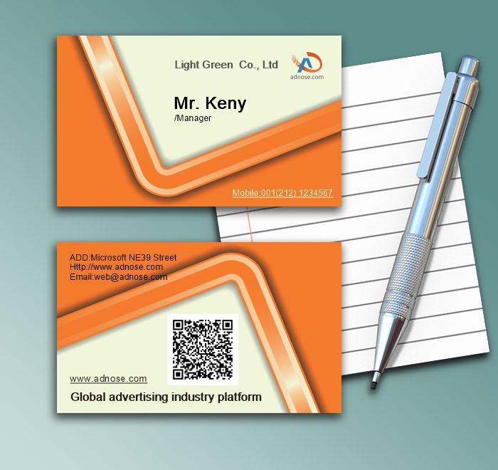 Declining right angle business card1