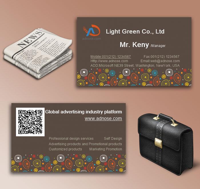 Charming brown color circle art business card6