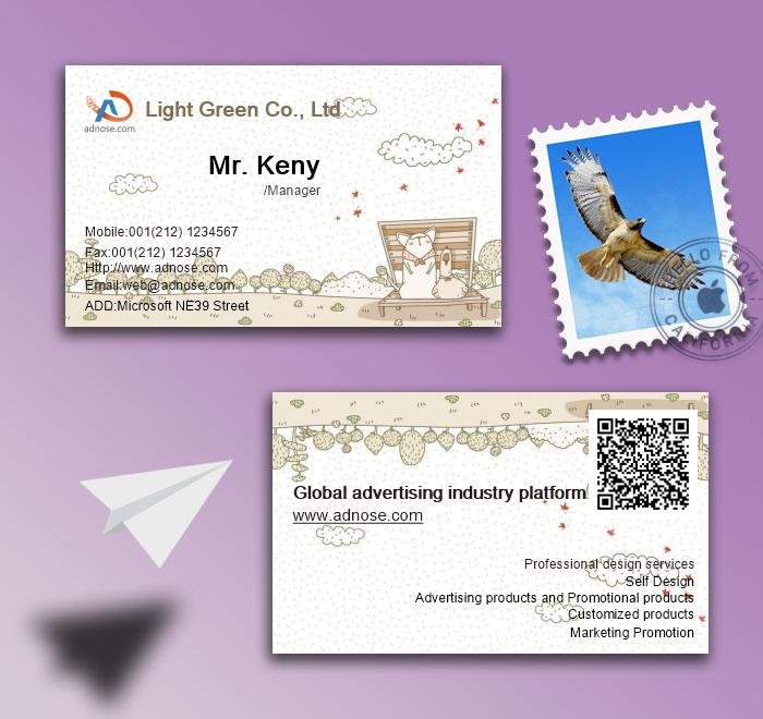 Elegant hand-painted cartoon art card2