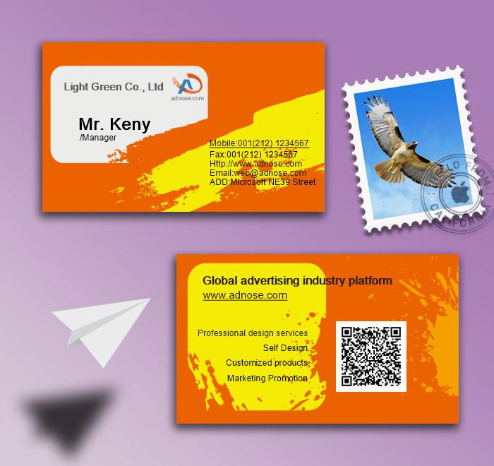 Orange brush business card2